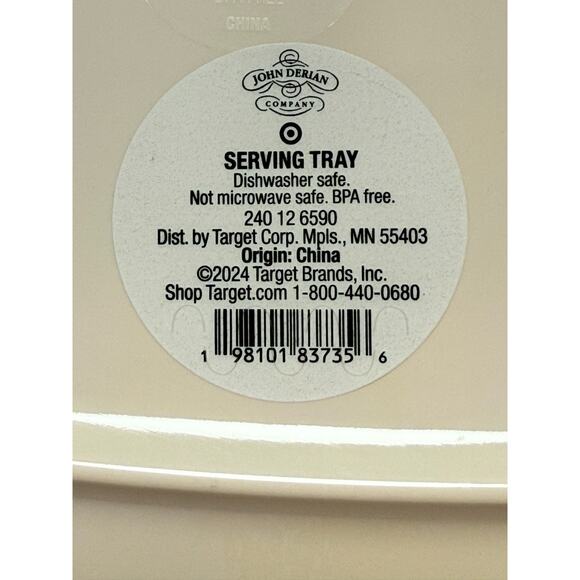 John Derian Target 15.75" Melamine Rest In Peace Tray Platter Skeleton Graveyard - Picture 4 of 5